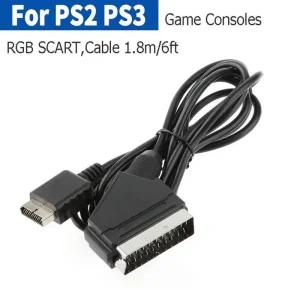 콘솔케이블 TV AV 연결 게임 와이어 콘솔 케이블 PS PS2 PS3 콘솔용 RGB SCART 18m
