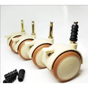 손수레바퀴 유아용 침대 캐스터 플립 휠 클리닉 브레이크 풀오프 무음 고무 롤러