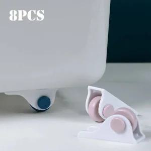 냉장고옮기기 가구 이동 48개 보관함 캐스터 슬라이딩 롤러 쓰레기통 접착 풀리 홈 소음 흠집 상자 바퀴