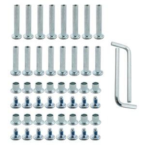YHXiXi 16pcs 인라인 스케이트 마운팅 나사 롤러 브레이크 볼트 키트 블레이드 너트 렌치 교체