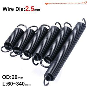 오픈 후크 연장 스프링 풀백 외경 20mm L60-340mm 높은 가소성이 있는 와이어