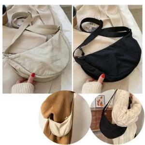 [라일리] Rly smile 남성용 여성용 크로스백 반달 여행가방