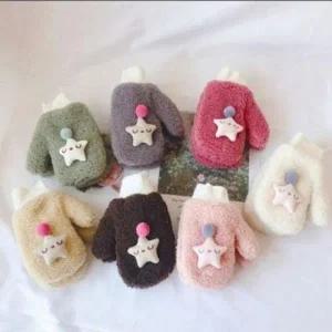 겨울 아동 유아 뽀글이 별 벙어리 털 장갑 아동 장갑 캐릭터 유아 털 인기 겨울