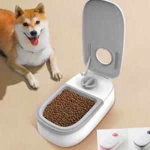 타이머 반려동물 자동 급식기 고양이 강아지 자동 급식기 1구 사료