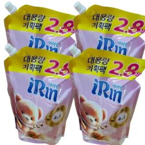 애경 아이린 실내건조 섬유유연제 2.3L 4팩 파우더 코튼 리필 (1srr)