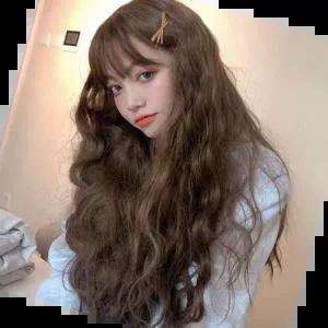 여성통가발 히피펌 통가발 웨이브통가발 롱웨이브 긴머리통가발