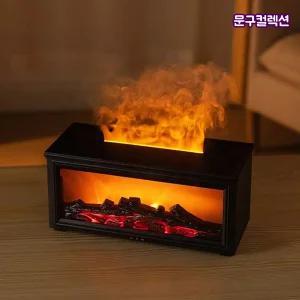 벽난로 무드등 가습기 LED무드등 불멍 리모컨 탁상용 미니가습기 집들이선물 인테리어 가정용