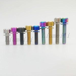 Liumeili 티타늄 티 볼트 M6x16 18 20 25 30mm 와셔 포함 자전거 디스크 브레이크 스템 클램프 용 모따기 알렌 키 헤드 1pc