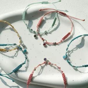 실팔찌 매듭공예 탄생석 만들기 매듭 실팔찌만들기 DIY 팔찌 비즈 키트 12종 탄생석팔찌 커플팔찌 매듭팔찌 세트