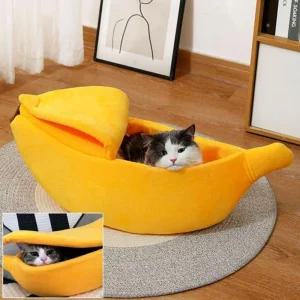 고양이바나나침대 숨숨집 강아지 L XL사이즈쿠션 애완용품 고양이 숨숨 펫하우스 반려동물방석 애견 견방