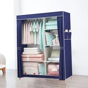 조립식 드레스 룸 커버형 패브릭 이동식 조립식 시스템 행거 간이 수납 원룸 옷방