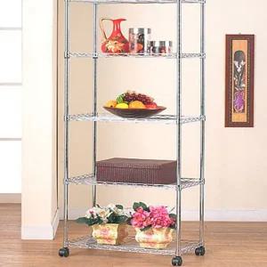 철제 5단 선반 다용도 튼튼한 조립식 메탈 5단 선반 베란다 이동식 수납장 바퀴형 업소용 유닛 조절 높이
