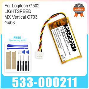 533-000211 521630 Logitech G502 LIGHTSPEED MX 수직 G703 GPW 1 + 도구용 교체 마우스 배터리