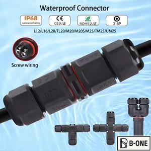 IP68 방수 커넥터 터미널 어댑터 와이어 전기 케이블 나사 압착 실외 LED 조명 2P3P4P5P