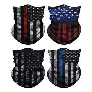 남성용 라우즈크 4팩 넥 게이터 여성용 페이스 커버 마스크 헤드 랩 발라클라바 헤드웨어 반다나 헤드밴드 매직 스카프