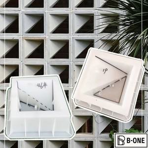 시멘트 중공 벽돌 플라스틱 금형 현대 기하학 3D DIY 공기 그리드 파티션 장식 Openwork 정원 배경 벽