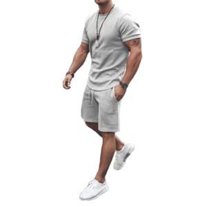 콩 오키 남성 셔츠와 반바지 세트 2피스 의상 패션 여름 운동복 캐주얼 스포츠웨어