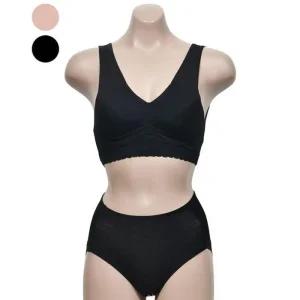 [라일리여성언더웨어] Rly 인견 노와이어 B컵 스포츠브라팬티세트