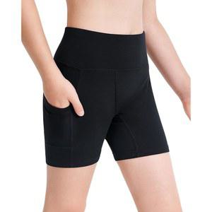 스텔 걸스 3인치/4인치/8인치 포켓이 달린 자전거 배구 반바지 청소년 운동 요가 댄스 체조 압축