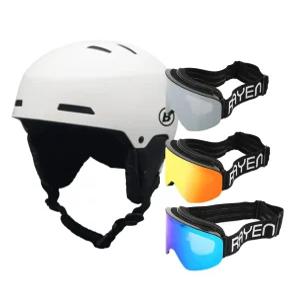 스키헬멧 + 레이앙 스키고글 스노우보드 미러렌즈 방풍