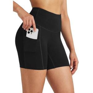 윌릿 여성 바이커 반바지 하이웨이스트 운동 요가 러닝 배구 스판덱스 5인치