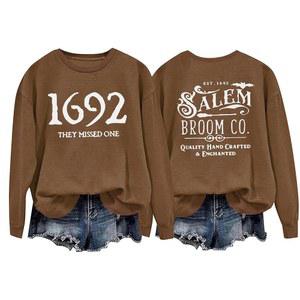 1692 그들은 여성 살렘 마녀 긴팔 셔츠 할로윈 호커스 포커스 풀오버 상의를 놓쳤습니다