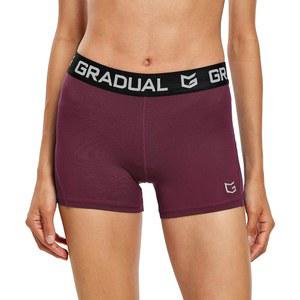 G 그라디언트 여성용 스판덱스 컴프레션 배구 반바지 3인치 /7인치 운동화 프로