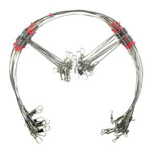 바텀 리그용 낚시 와이어 리더: 트롤링 피어 서핑 태클을 위한 회전 스냅이 있는 10pcs 1/2/3 암 소금물 하이 로우 리그 리더 - 길이 2.76인치/4.72인치