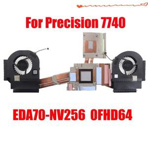 DELL용 노트북 방열판 및 팬 Precision 7740 EDA70-NV256 0FHD64 NV-192 05VCW8 AT2KA005ZCL MG75090V1-C14