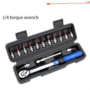 15Pcs Torque Wrench Set High Precision 2-24N.m Adjustable Small Ratchet 1/4inch Car Repairing Tool
