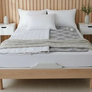 세미마이크로 극세사 침대패드 전기매트 온수매트 밀림방지 4온스 누빔 3면지퍼 스테이 패드
