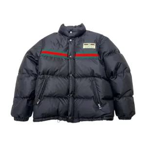 [중고명품] 로고패치 테크니컬 방수 다운 블랙 666560 남성 패딩