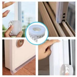 문틈 바람막이 방풍 테이프 창문틀 유리문 강화도어 문틈막이 외풍 차단 투명 문풍지