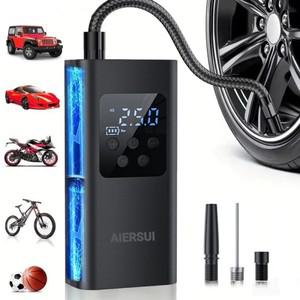 150psi 무선/유선 휴대용 타이어 팽창기 자동차 펌프 디지털 디스플레이 전기 미니 소형 자전거 공기