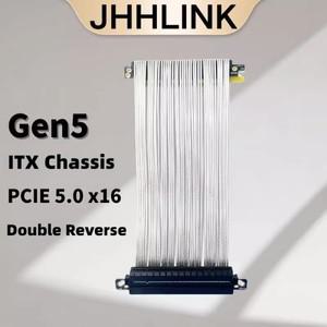 Ultra PCIe 5.0 X16 라이저 케이블 [RTX5080 RTX4090] ITX용 은도금 차폐 역방향 수직 마운트 게이밍 Expre