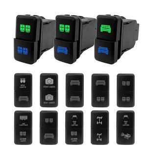 12V 듀얼 푸시 버튼 스위치 toyota 호환 Bus 4Runner Hilux RAV4 Prado 자동차 액세서리 캠핑카 용 케이블