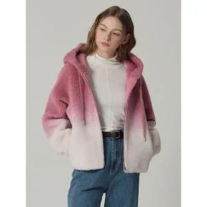 [하프클럽/르오트]양모100프로 클라우드 그라데이션 컬링 후드 점퍼