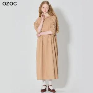 [오조크(OZOC)] 크로셰 벌룬 소매 원피스 (택가격 99000원)