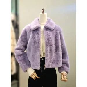 갤러리아 ab.f.z 카라넥 밍크 페이크퍼 자켓 코트 ACA1HF042