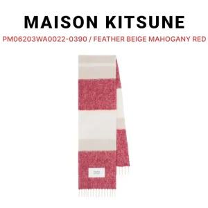[25FW/메종 키츠네] 알파카 스트라이프 스카프 / PM06203WA0022-0390