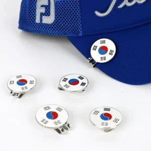 [하프클럽/기타]국가대표 태극기 볼마커 골프 필드용품 자석클립 캡클립 햇