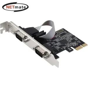 (Netmate) PCIe 2포트 RS232 시리얼 확장카드(슬림PC겸용) WFKQ1PP