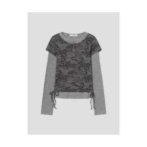 에잇세컨즈 8SECONDS 카모 레이어드 티셔츠 애쉬 125X41MQ64 545352