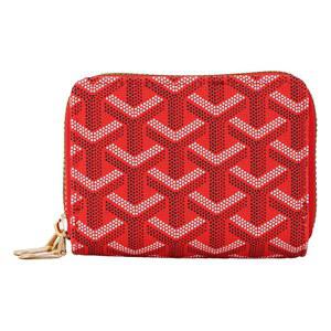 LFWATAXY PU 가죽 아코디언 카드 지갑, 여성 남성용 이중 지퍼 홀더 멀티 슬롯 대용량 정리함 동전 지갑 ID 창이 있는 컴팩트 여행용 (빨간색)