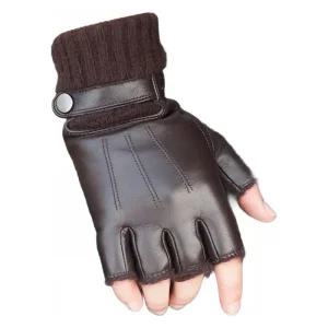 남성 양가죽 반장갑 노출형 양모 손가락 운전 겨울철 보온 장갑 기모
