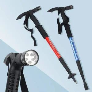 t자형 등산지팡이 등산스틱 랜턴 나침반 일체형 T자등산스틱