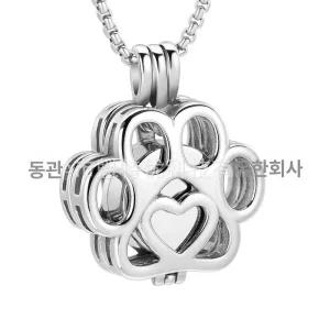 강아지 메모리얼 목걸이 스톤 유골 보관 팬던트 반려견 고양이 추억 날짜 각인 선물