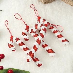 지팡이 크리스마스 막대사탕 트리 오너먼트 4p 세트 용품 꾸미기 장식품 소품 데코