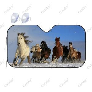 아이섀도우 달리기용 말 무리 자동차 액세서리 앞 유리 햇빛가리개 접이식 선바이저 SUV용 범용 보호 여름