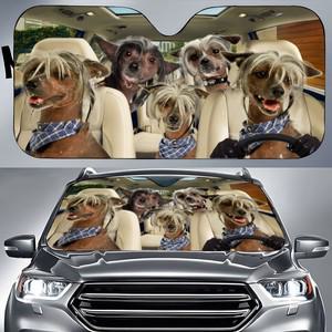 아이섀도우  크레스트 개 운전 자동차 인테리어 앞 유리 태양 쉐이드 SUV 블록용 액세서리 햇빛가리개 광선